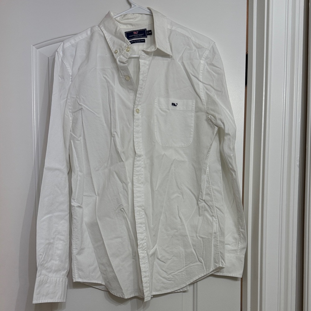 Vineyard Vines Men's White Casual Button-Down Shirt